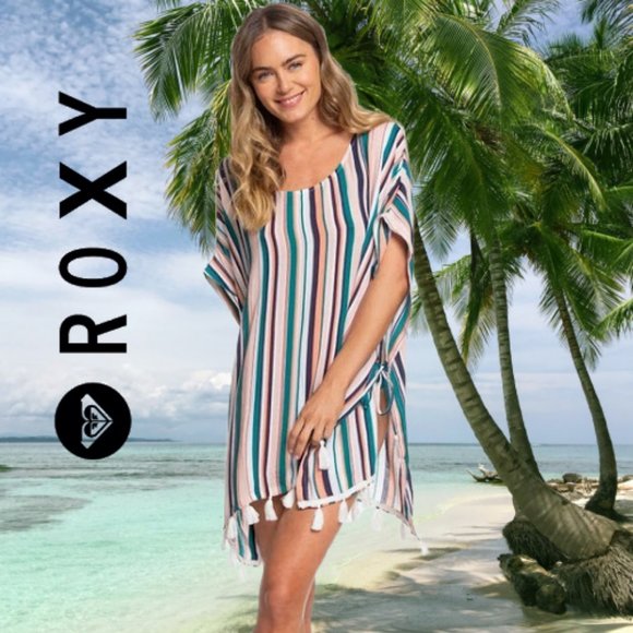 Roxy Make Your Soul Poncho Swim Cover UP - Picture 1 of 8